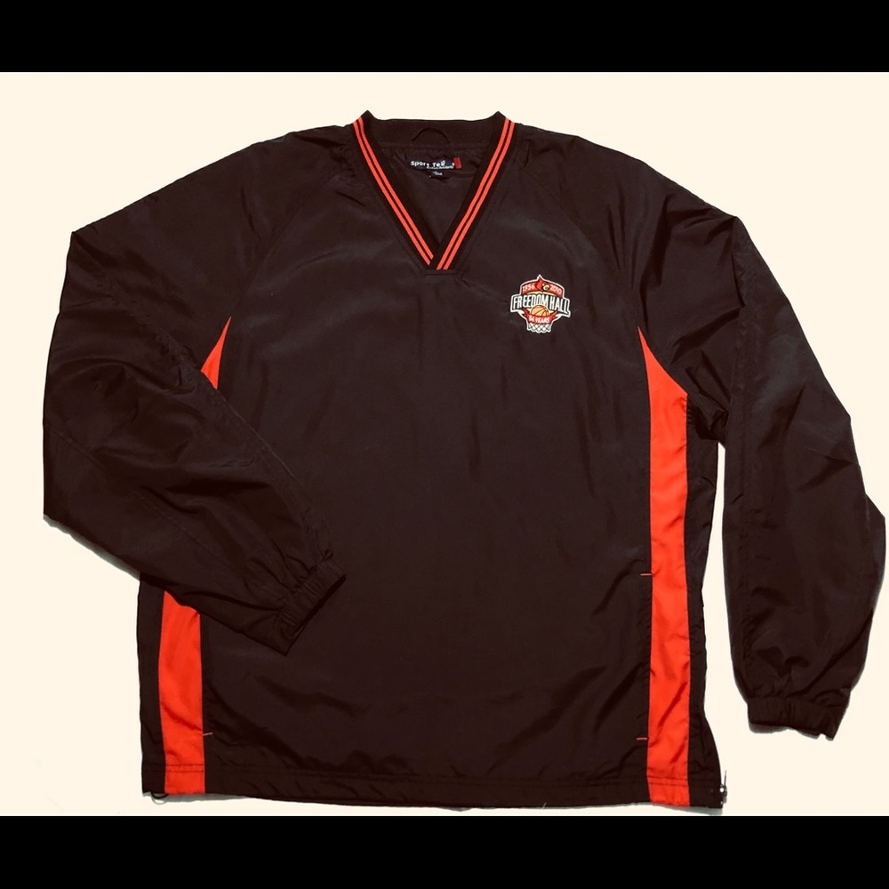 Large Red / Black pullover sweater Freedom Hall